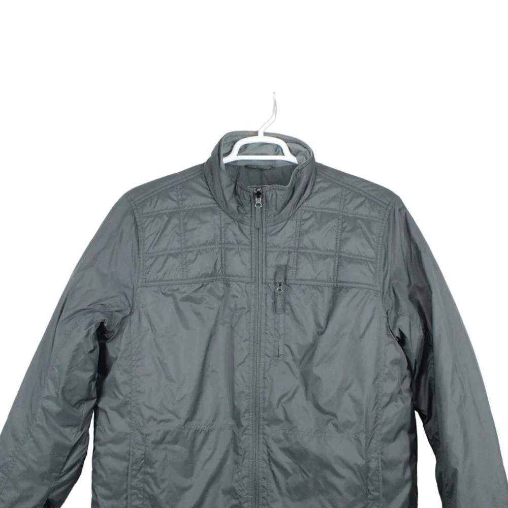 LL Bean Gray Nylon Insulated Full Zip Winter Liner Jacket Size L - Picture 3 of 8